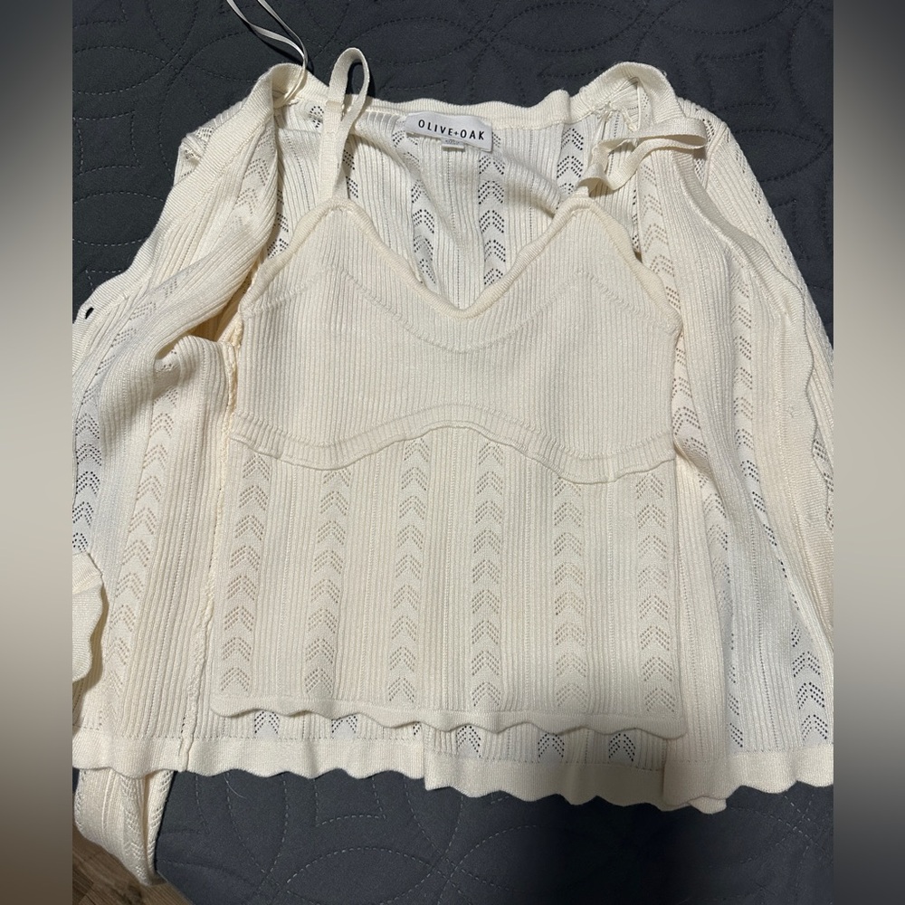 Olive & Oak Ivory Knit Top Set